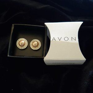 AVON Autumn Romance Chocolate Pearly Earrings